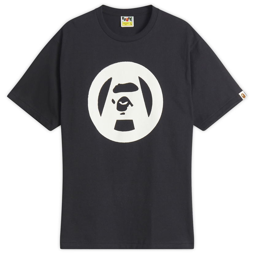 Футболка BAPE Bathing Ape Stencil Circle Ape Face T-Shirt, Size Large чорний | 001TEL301053M-BLK