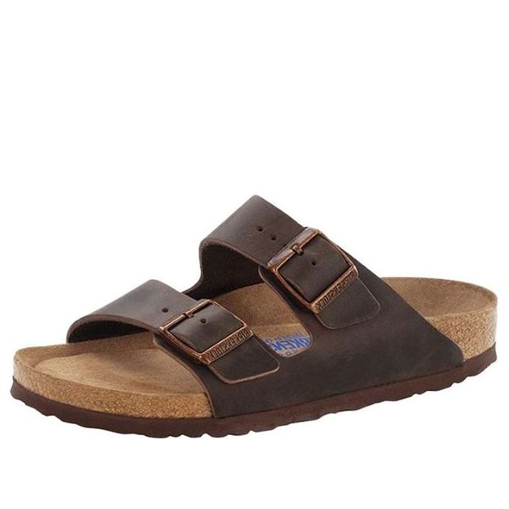 Кросівки та взуття Birkenstock Birkenstock Arizona Soft Footbed Oiled Leather Sandals Narrow Fit Коричневий | 0452763