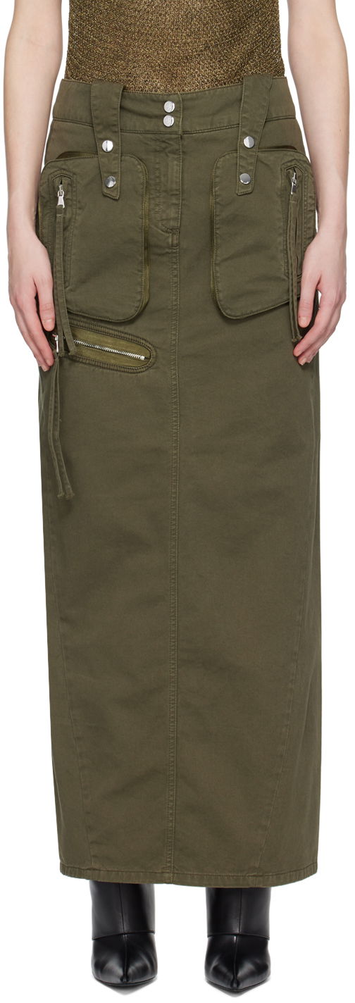 Спідниця Blumarine Embroidered Maxi Skirt Зелений | P422J108A
