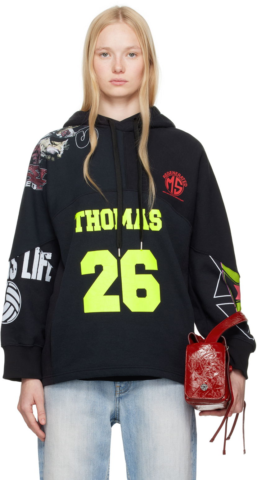 Світшоти Marine Serre Marine Serre Regenerated Graphic Hoodie чорний | UST025A UJER0007