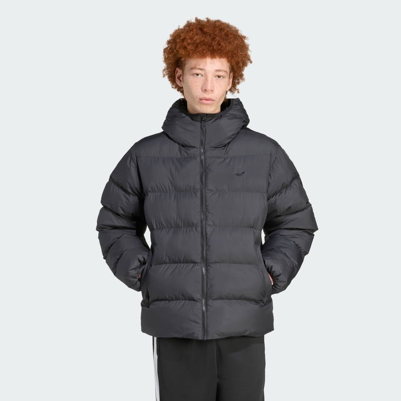 Пуховик adidas Performance Hooded Puffer Jacket чорний | JX4123