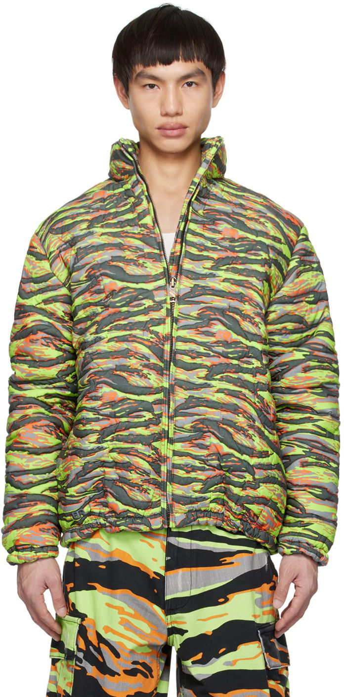 Пуховик ERL ERL Camo Down Jacket Зелений | ERL06C003