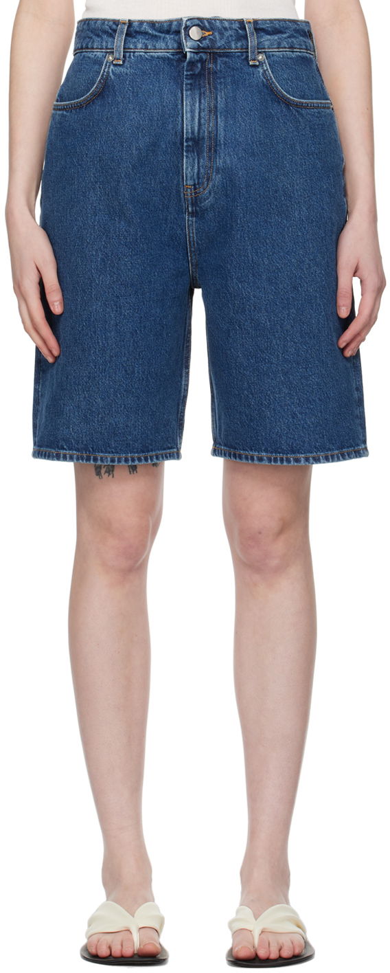Шорти Loulou de Saison Loulou de Saison Isu Denim Shorts Синій | ISU