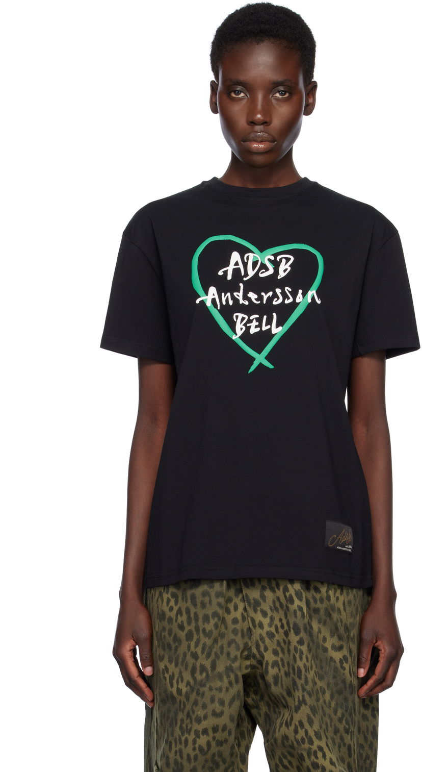 Футболка Andersson Bell Andersson Bell Heart Kelly Logo T-Shirt чорний | atb1290u