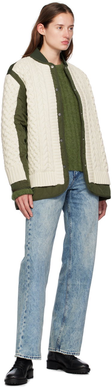 Cветр rag & bone Rag & Bone Stassi Crewneck Sweater Зелений | WAS24F066ON66, 3