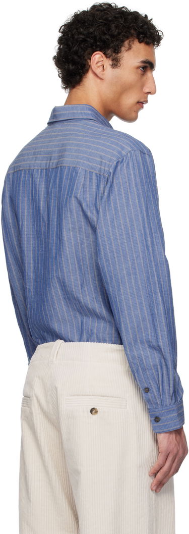 Сорочка A.P.C. A.P.C. Striped Button-Down Shirt Синій | COHFW-H12532, 2