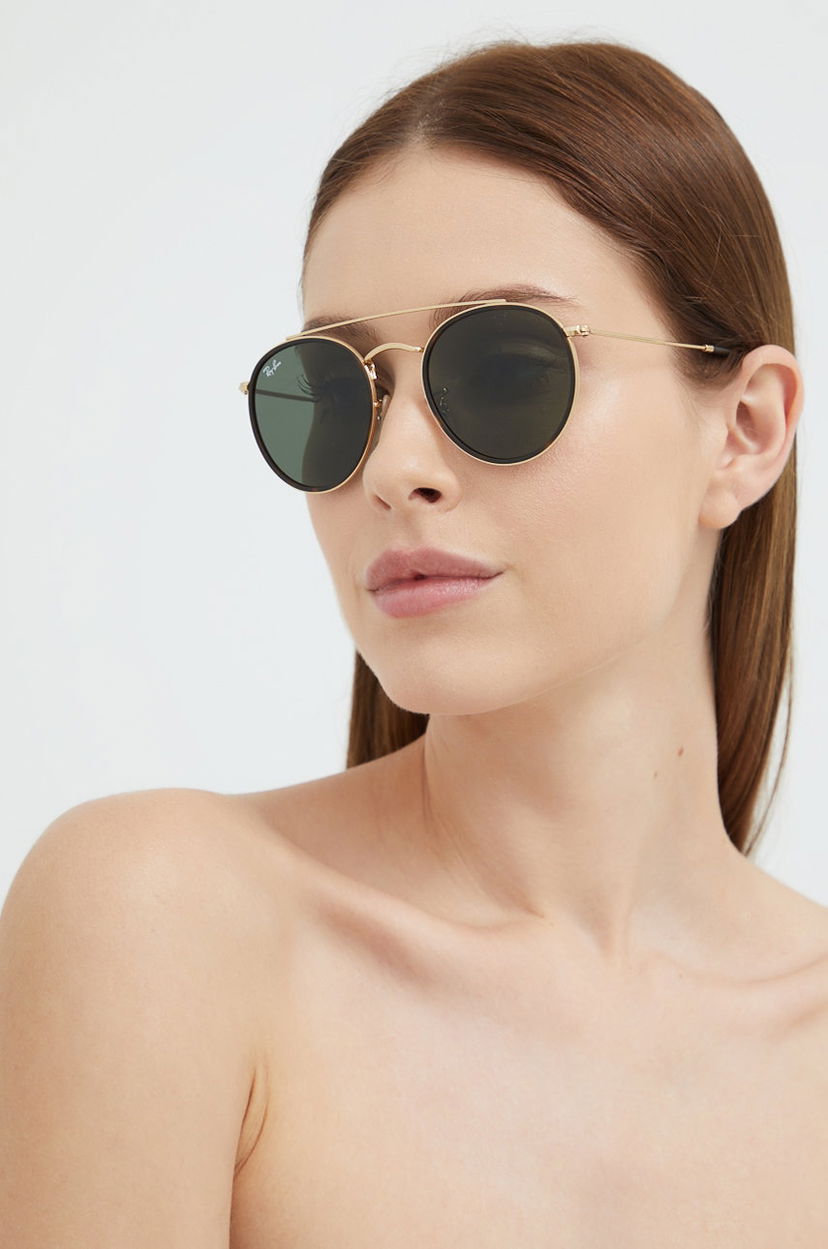 Сонцезахисні окуляри Ray-Ban Ray-Ban Round Double Bridge Sunglasses Металік | 0RB3647N.51.001