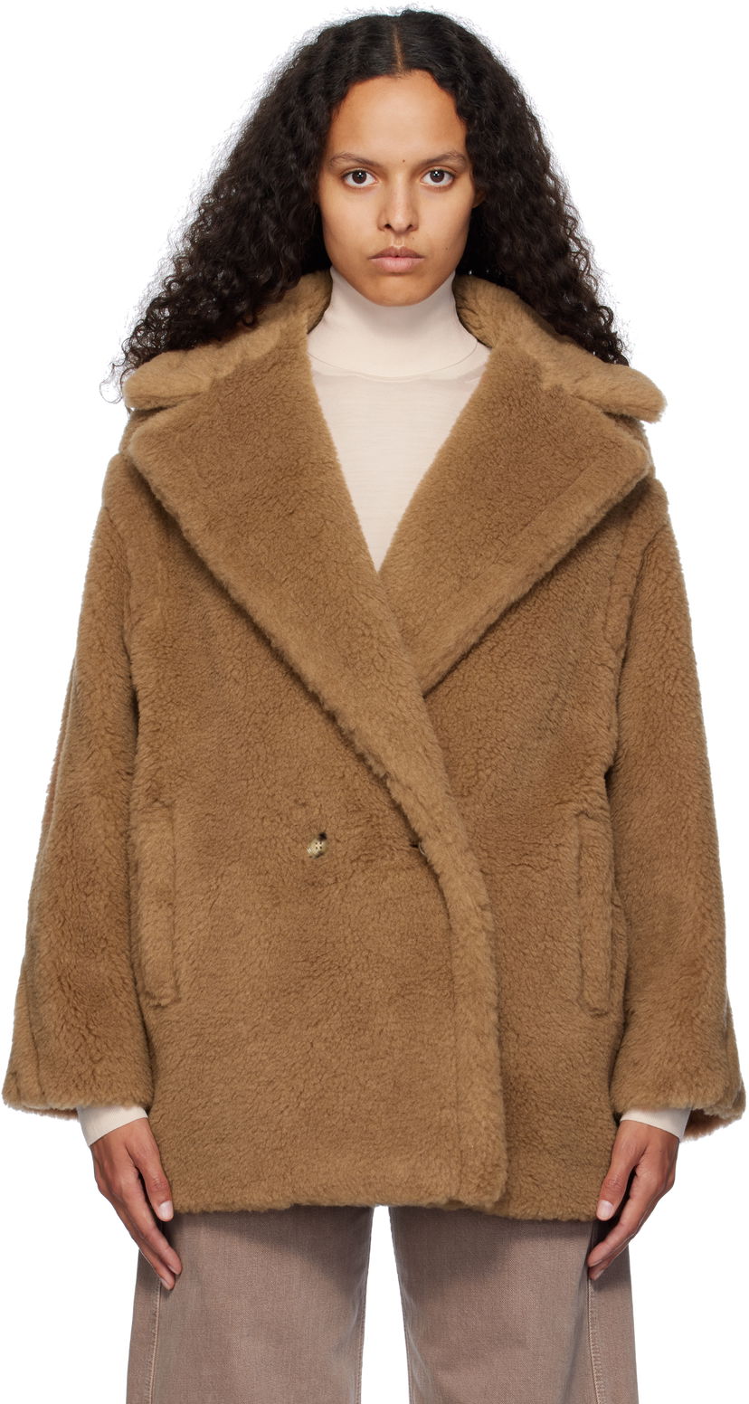 Пальто Max Mara Max Mara Dramma Teddy Coat Коричневий | 2421086072600 MM10739