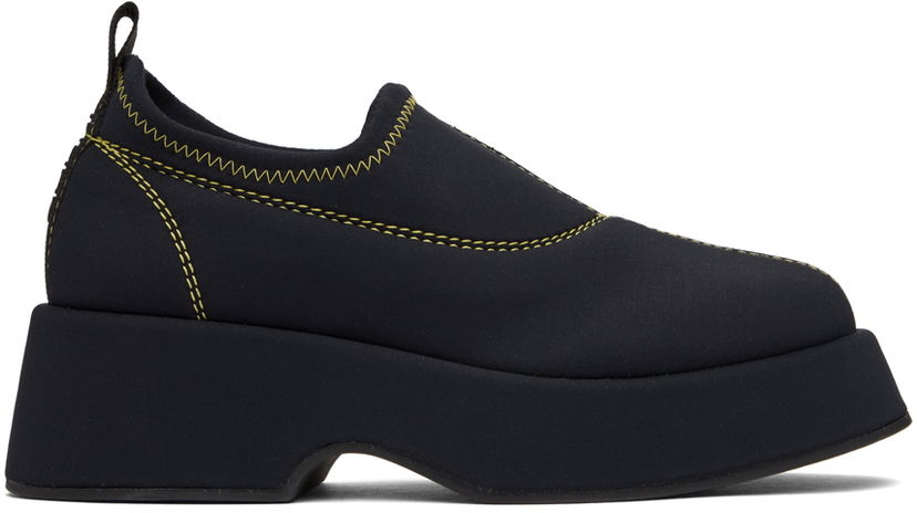 Кросівки та взуття GANNI GANNI Retro Flatform Loafers чорний | S1948