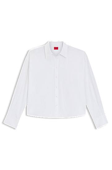 Сорочка BOSS Regular-Fit Cotton Poplin Blouse білий | 50550548