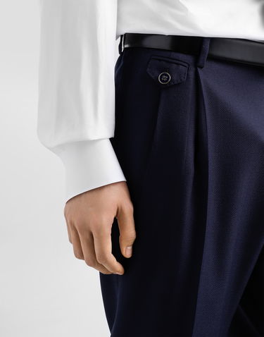 Штани Dolce & Gabbana Dolce & Gabbana Wool Dress Pants With Double Darts темно-синій | GV4EETFM2GUB0665, 3