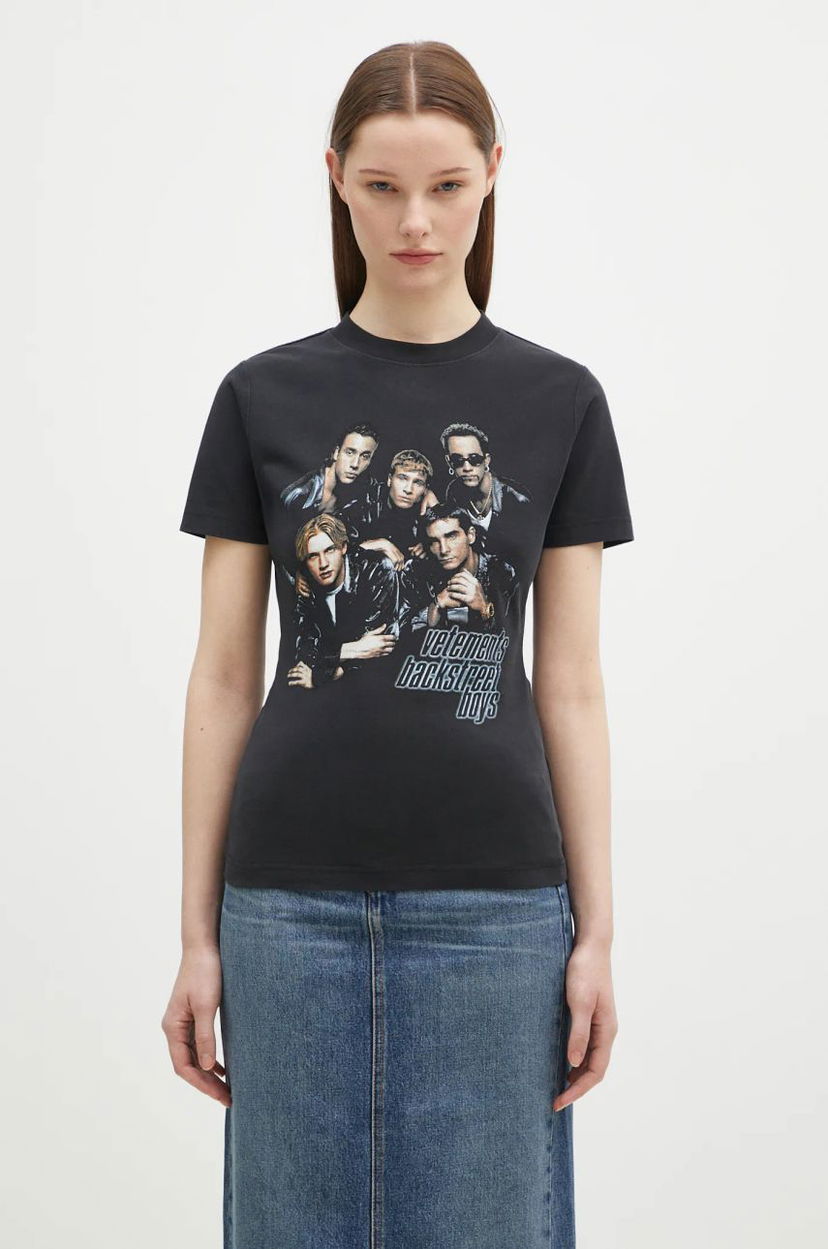 Футболка VETEMENTS VETEMENTS Backstreet Boys Fitted T-Shirt чорний | WA66TR600B