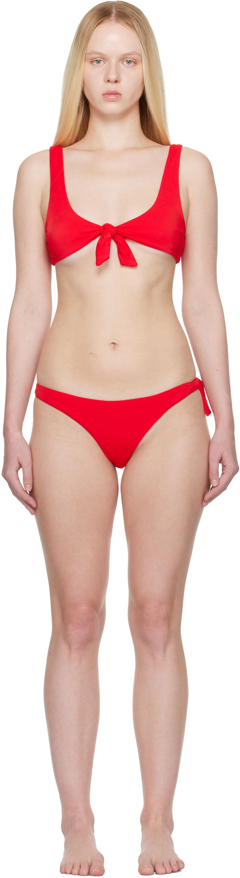 Купальники The Attico Attico Self-Tie Bikini Червоний | 250WBC00007 PAA094AA