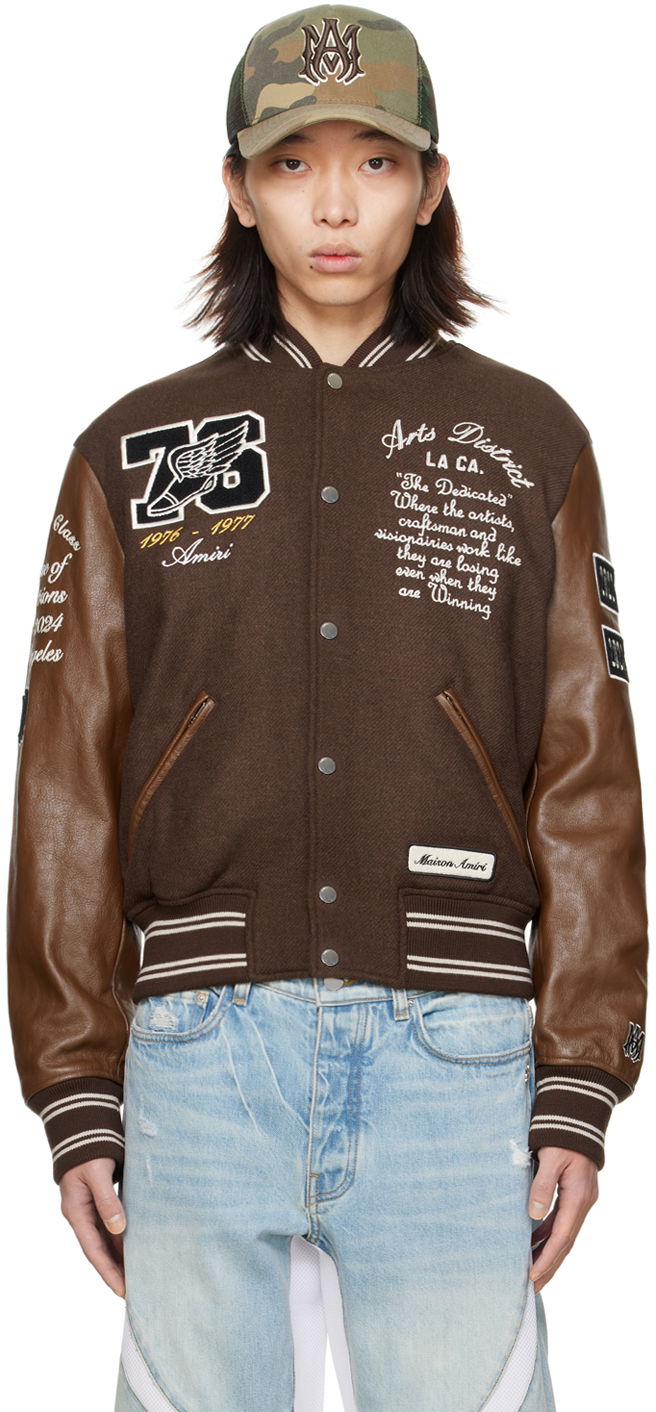 Куртка бомбер AMIRI Eagle Bomber Jacket Коричневий | PS24MOS054