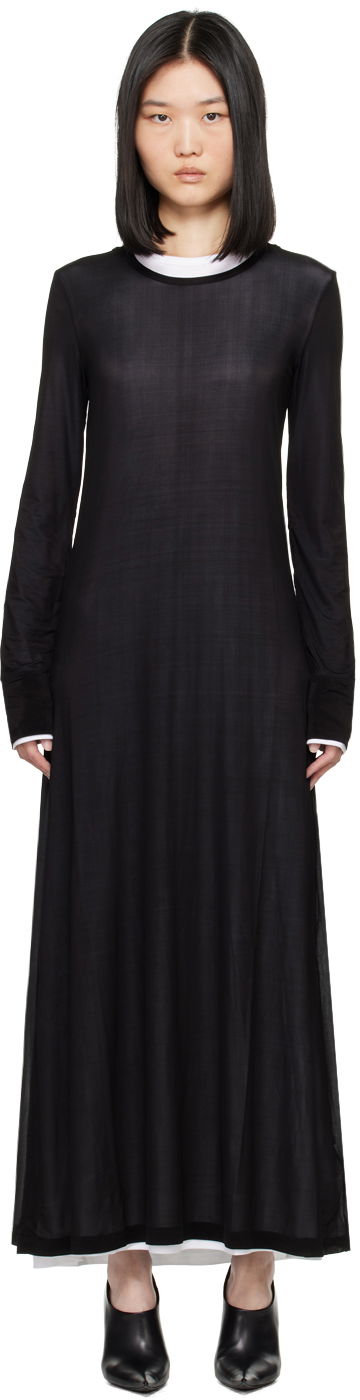 плаття Helmut Lang Double Layer Maxi Dress чорний | 005HW605