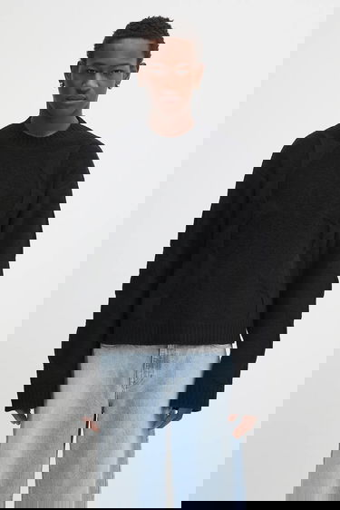 Cветр HELIOT EMIL Textured Knit Crewneck Sweater чорний | PREAW25.M.07.063.BLK01., 0