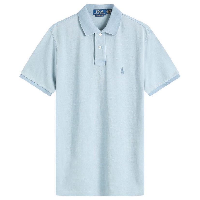 Сорочка поло Polo by Ralph Lauren Ralph Lauren Custom Slim Fit Polo Shirt, Large Синій | 710970582001