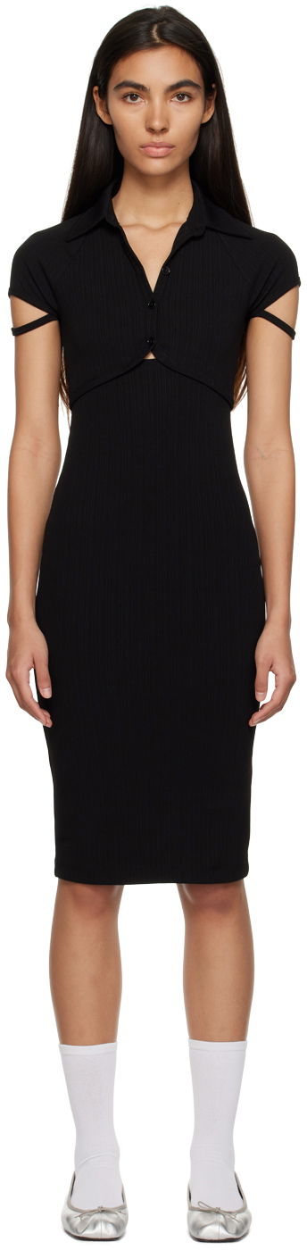 плаття Helmut Lang Helmut Lang Cutout Midi Dress чорний | N01HW605