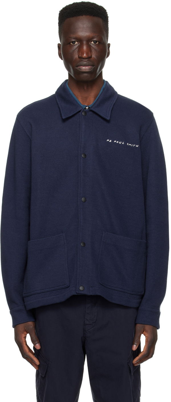 Cветр Paul Smith PS Paul Smith Press-Stud Jacket темно-синій | M2R-771Y-M21976-49
