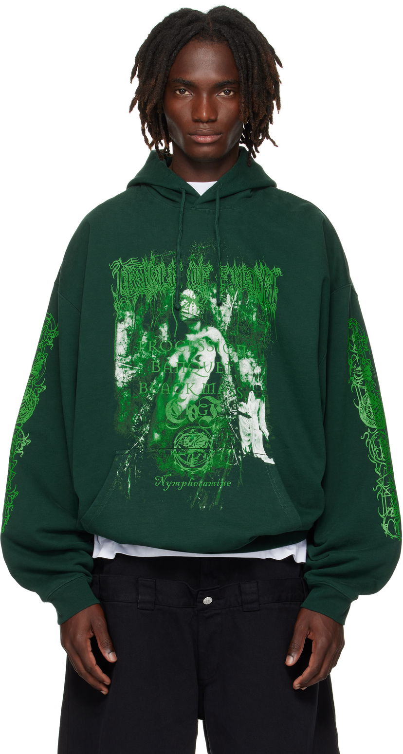 Світшоти VETEMENTS Vetements Cradle of Filth Nymphetamine Oversized Hoodie Зелений | UCF76HD750E