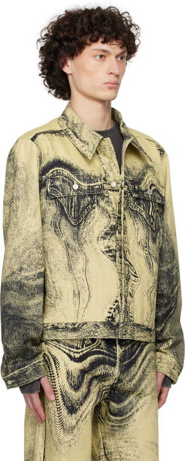 Куртка Camper CAMPERLAB Distorted Print Denim Jacket Жовтий | AU00005-008, 1