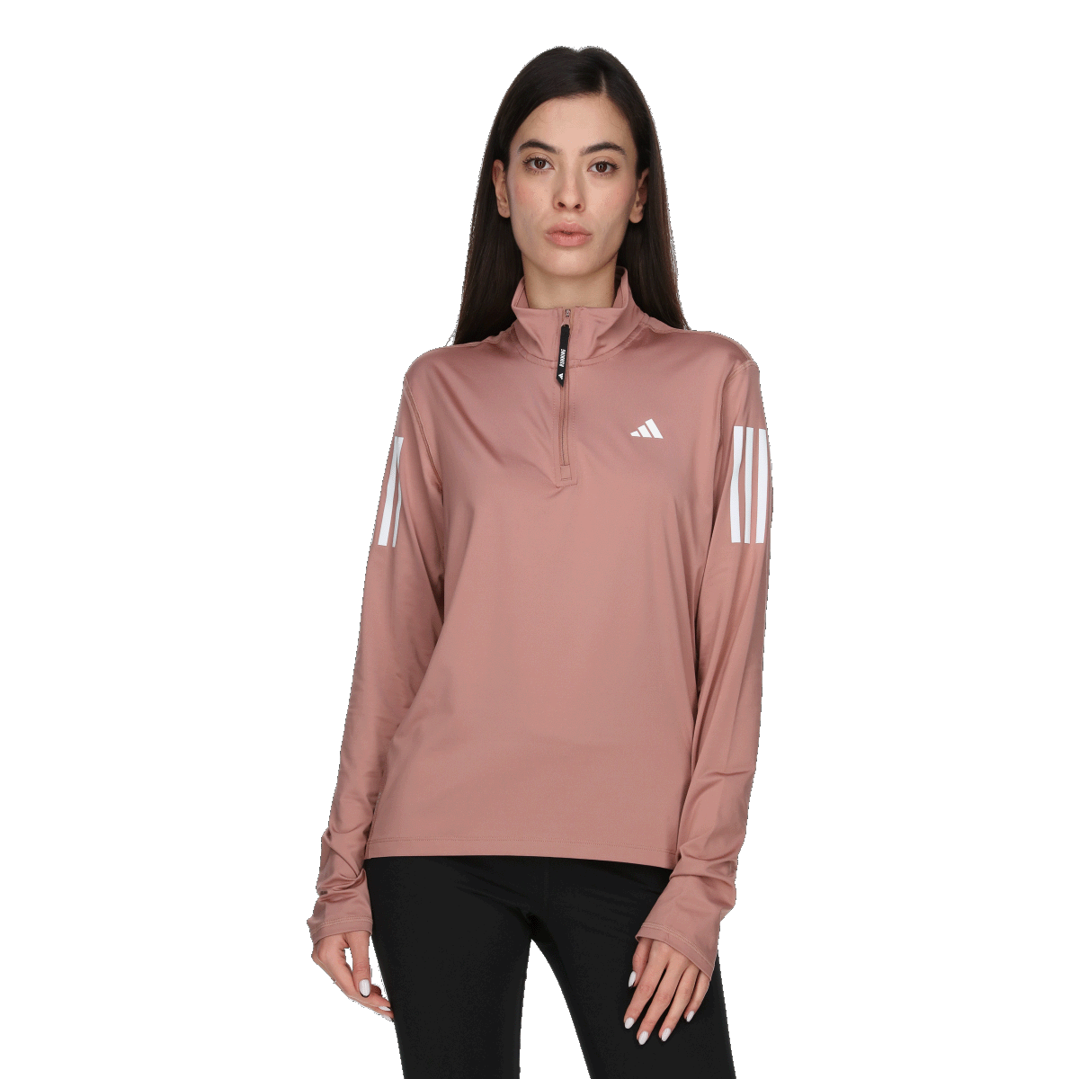 Світшоти adidas Originals Own the Run Long Sleeve Half-Zip Top Рожевий | JC7186, 0