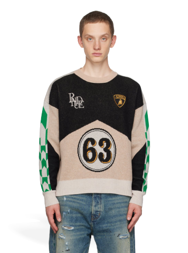 Cветр Rhude Lamborghini Edition Graphic Sweater бежевий | RHFW23SW09488108