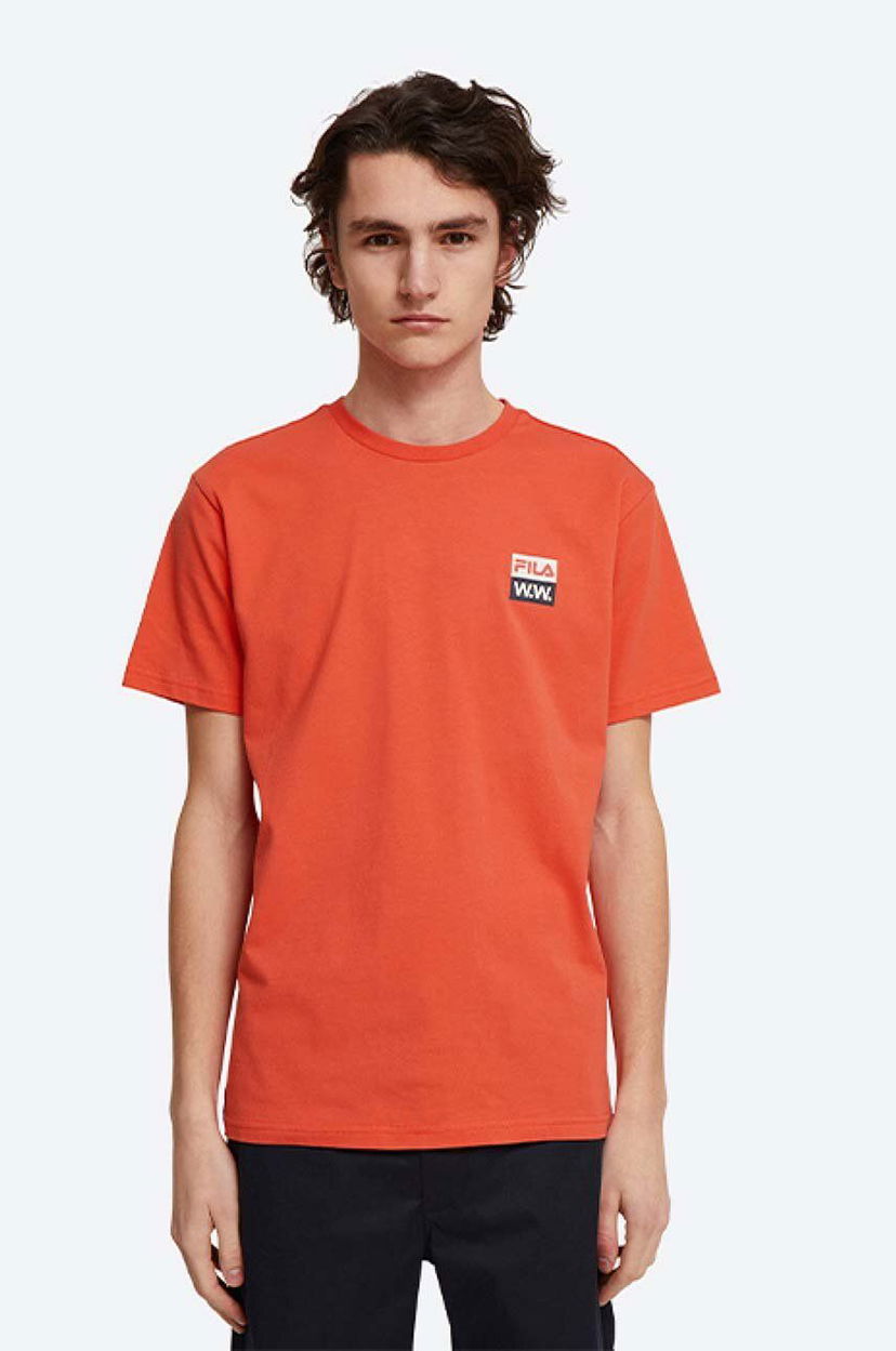 Футболка WOOD WOOD Boris T-Shirt With Print Помаранчевий | 688383.B026