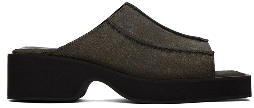 Аксесуари Eckhaus Latta Eckhaus Latta Frame Platform Sandals чорний | FEKLMFRSL07106