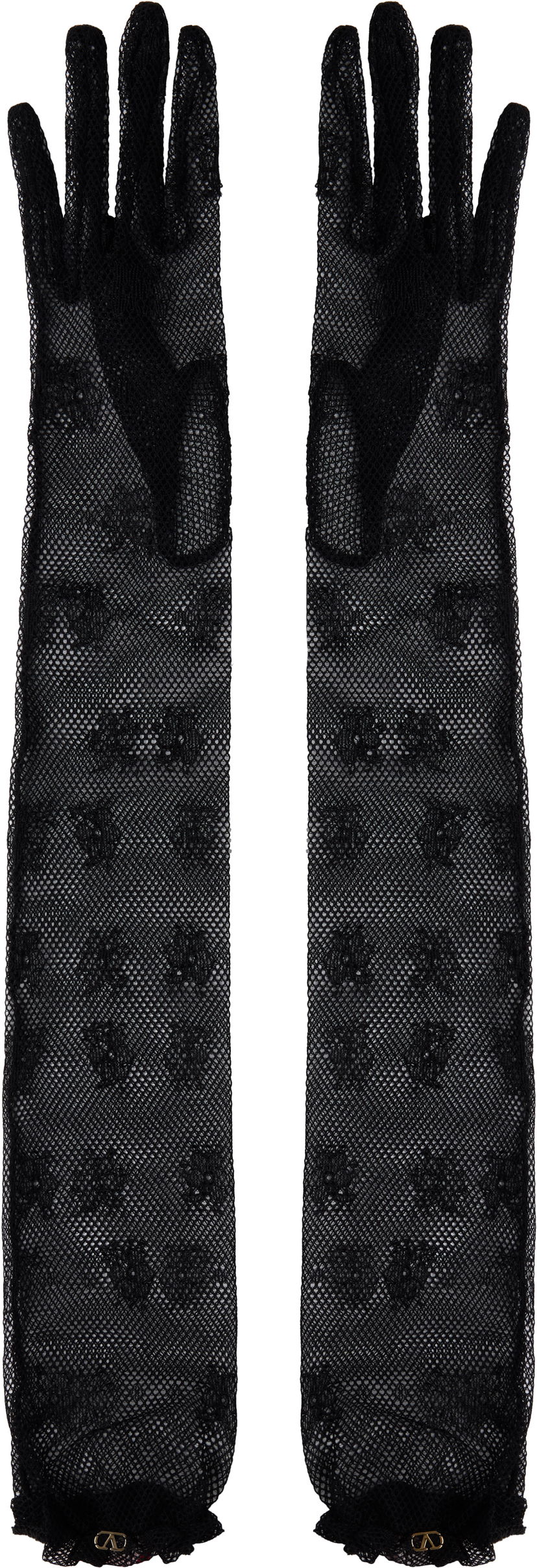 Рукавички Valentino Valentino Garavani VLogo Signature Lace Gloves чорний | 6W0GD00GPNN