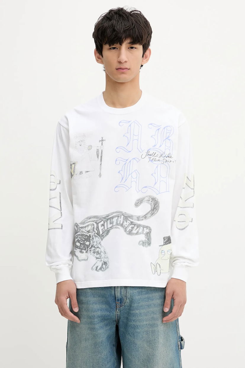 Футболка Neighborhood NEIGHBORHOOD Long Sleeve Graphic T-Shirt білий | 251PCNH.LT09