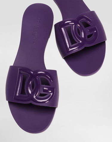 Аксесуари Dolce & Gabbana Dolce & Gabbana Rubber Slides Фіолетовий | CW2215AN9948H438, 3