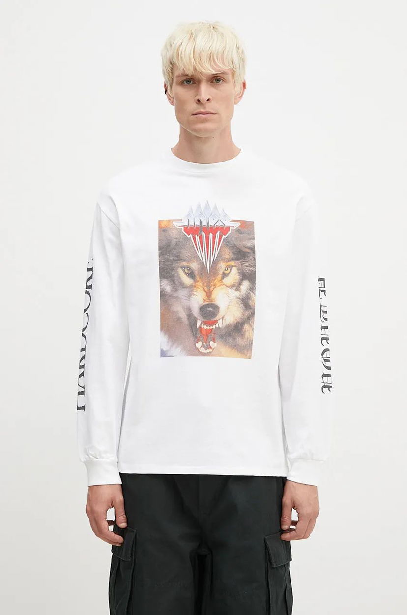 Футболка Aries Wolf T-Shirt With Print білий | AR6002202