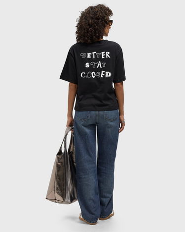 Футболка CLOSED Front Text Print T-Shirt чорний | C95925-44H-PR-100, 1