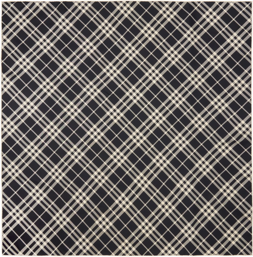 Шарф Burberry Burberry Check Silk Scarf чорний | 8109246