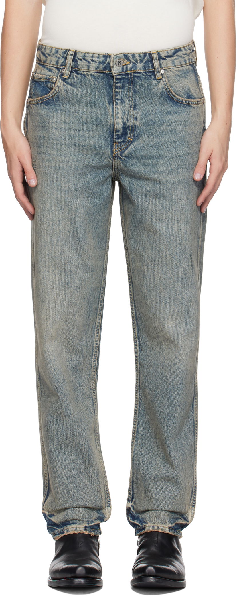 Джинси Represent Clo Straight Leg Jeans Синій | MLM61131