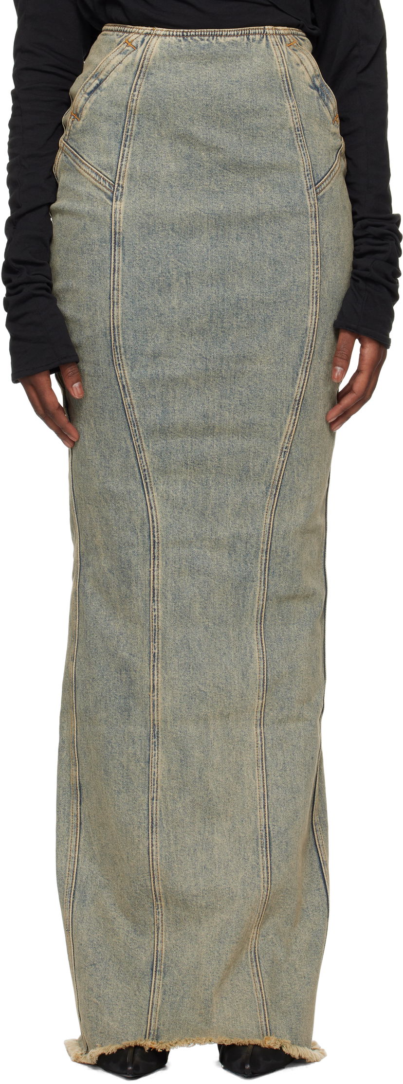 Спідниця Entire Studios Channel Denim Maxi Skirt Синій | ES2572SW