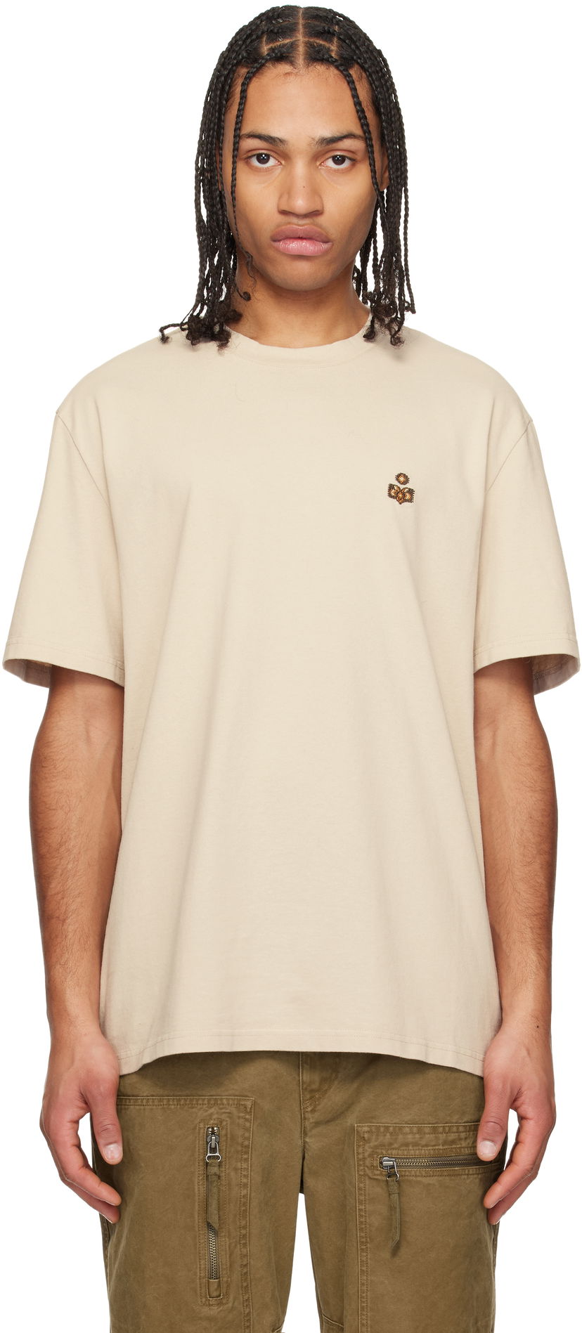 Футболка ISABEL MARANT Isabel Marant Hugo T-Shirt бежевий | 25PTS0149HE-C1N14H