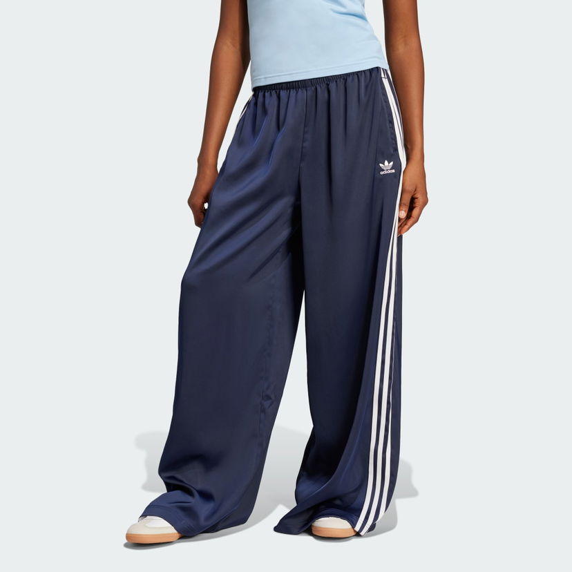 Штани adidas Performance Satin Wide Leg Pants Синій | JD0881