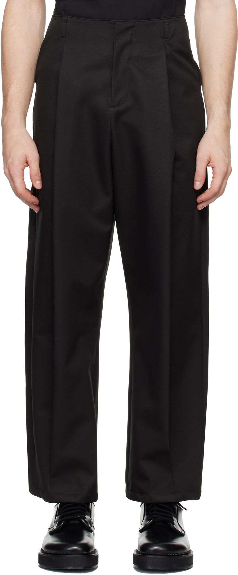 Штани ADER ERROR Black Wide Leg Trousers чорний | BN01FWSA0212BK