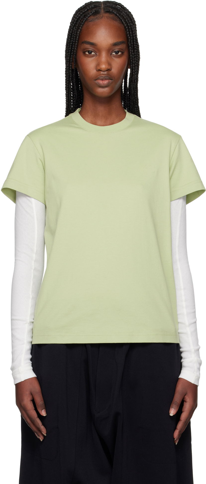 Футболка Y-3 Y-3 Regular Short Sleeve T-Shirt Зелений | JM7828