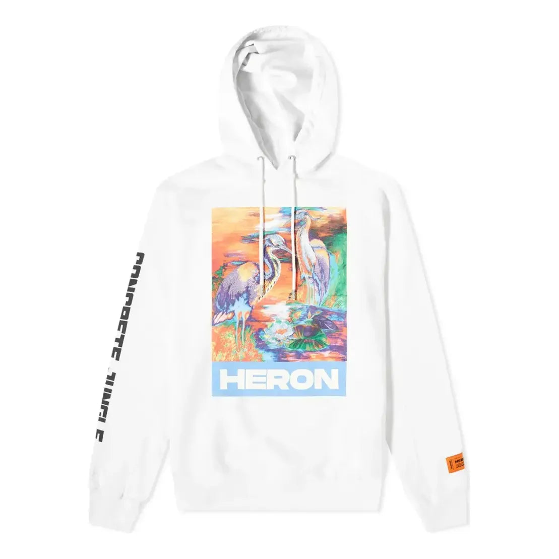 Світшоти HERON PRESTON Heron Preston Water Colours Print Popover Hoodie білий | HMBB007S208960210188, 0