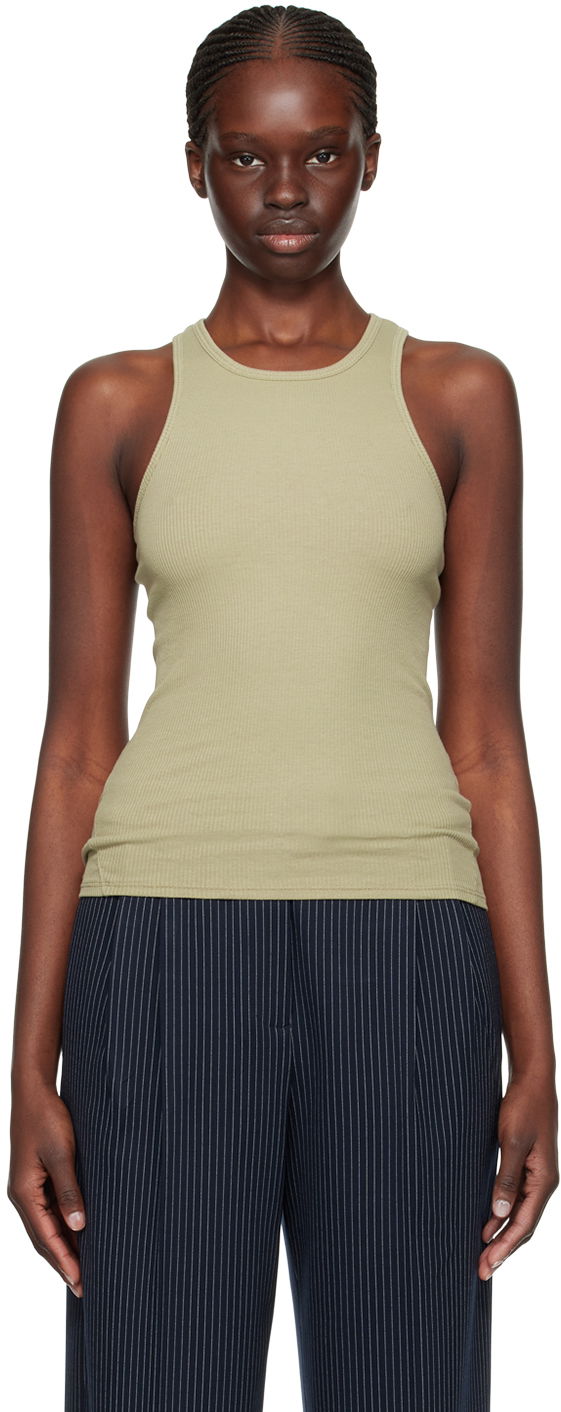 Безрукавка rag & bone Essential Rib Tank Top Зелений | WCC22FT020ER20