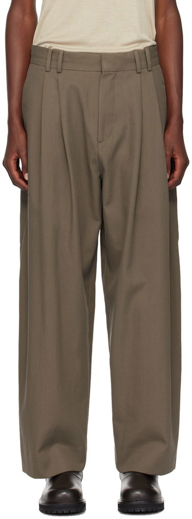 Штани Studio Nicholson Studio Nicholson Line Pleated Trousers Зелений | LINE SNM - 1185, 0