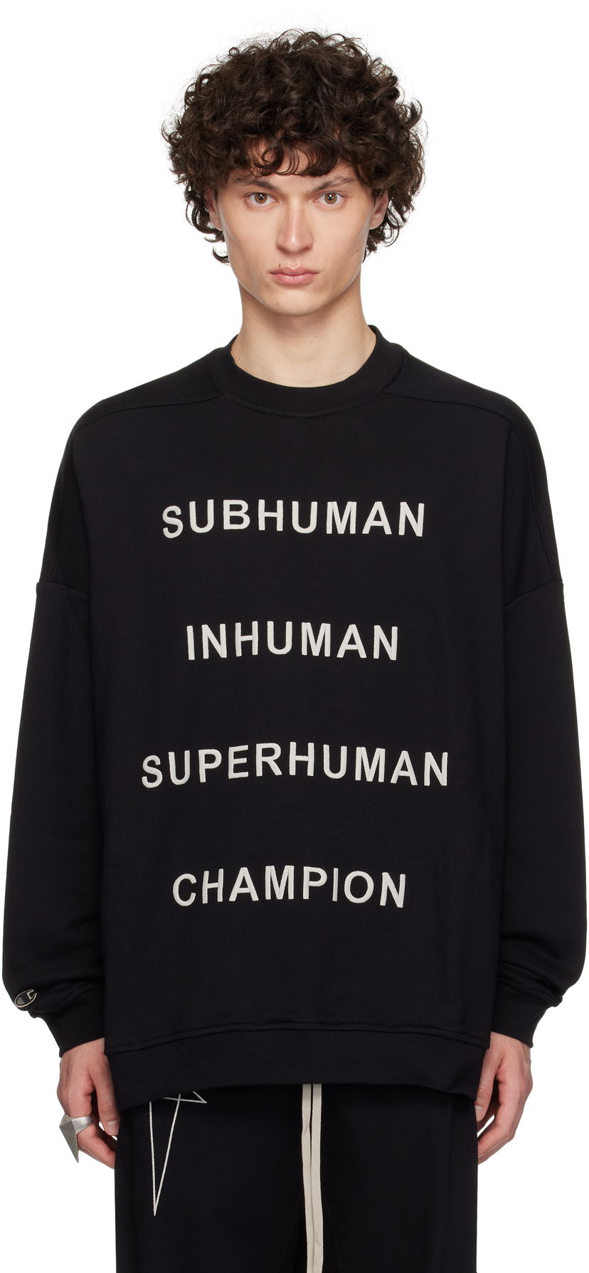 Світшоти Rick Owens Rick Owens Champion Edition Jumbo Sweatshirt чорний | CM01E1669 CHFE FELPA