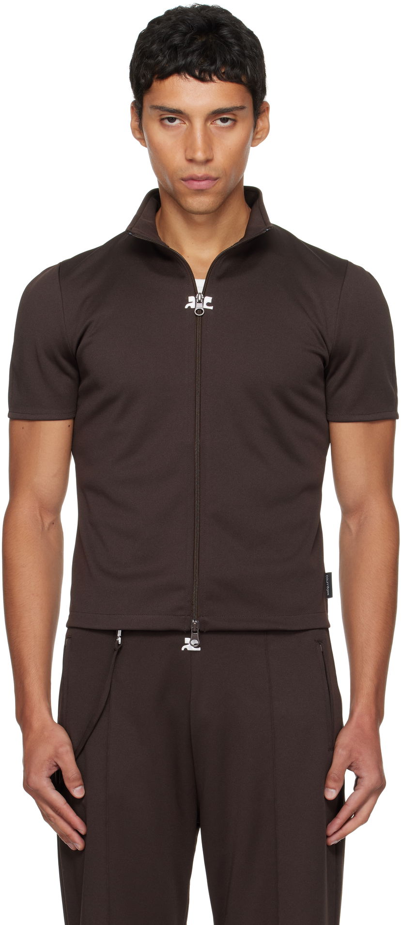 Спортивний костюм Courrèges Courrèges Interlock Tracksuit Top Коричневий | 325JTO447JS0250