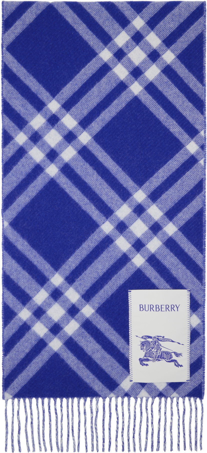 Шарф Burberry Check Cashmere Scarf Синій | 8099710