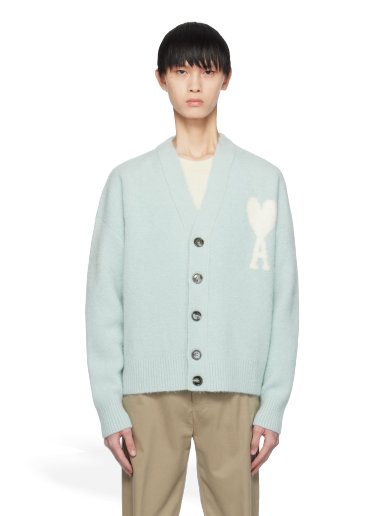 Cветр AMI Cloud Cardigan Бірюзовий | UKC025.KN0032