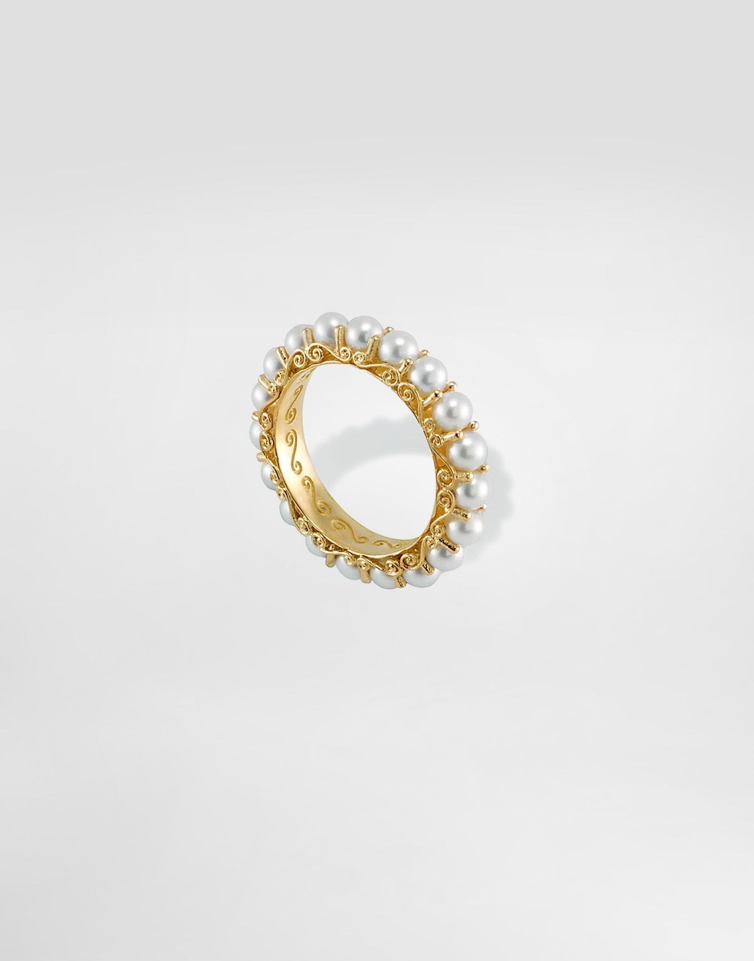 Кільце Dolce & Gabbana Dolce & Gabbana 18K Yellow Gold Pearl Ring Жовтий | WRKS1GWPEA1ZOO00, 0