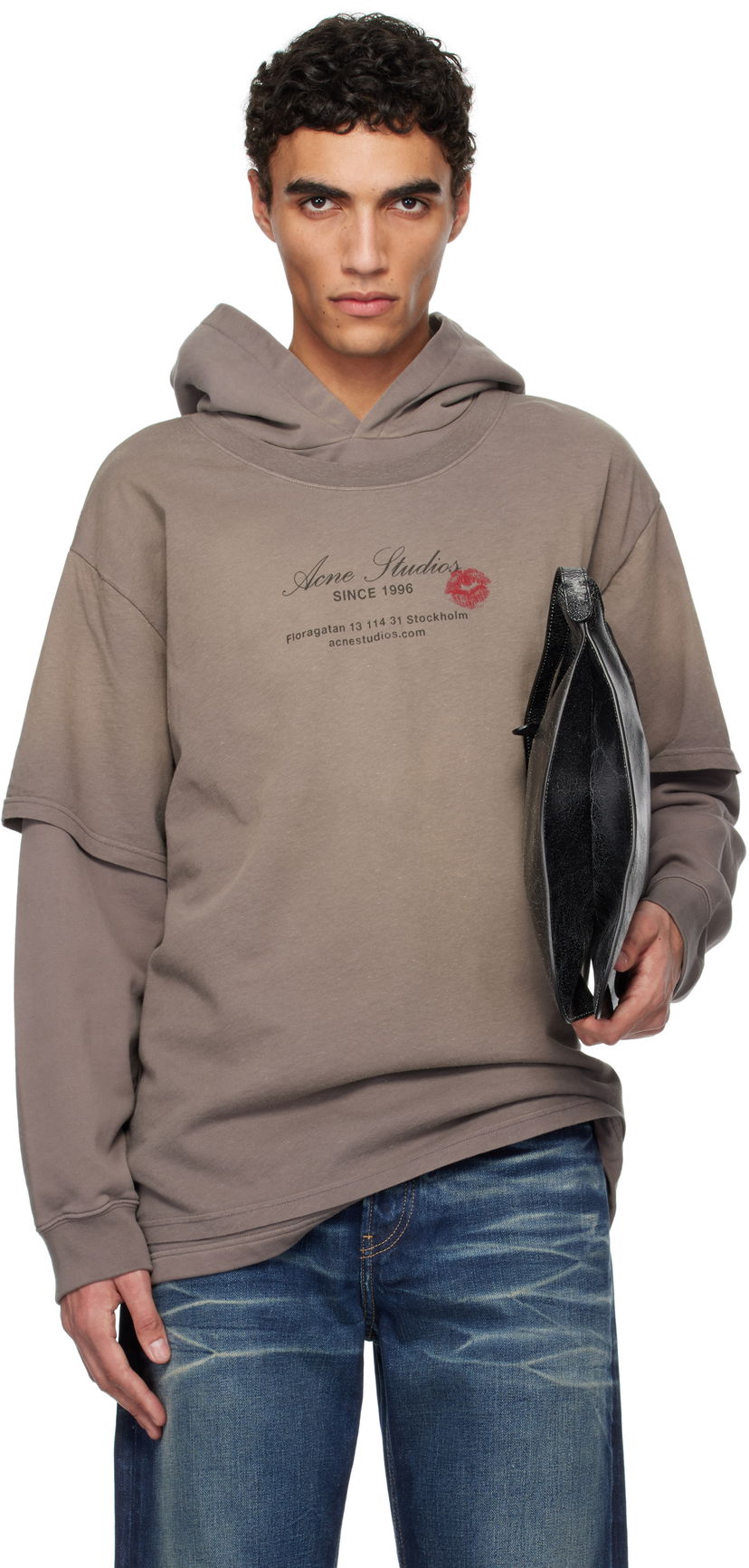 Світшоти Acne Studios Acne Studios Double-Layered Hoodie Коричневий | AI0160-
